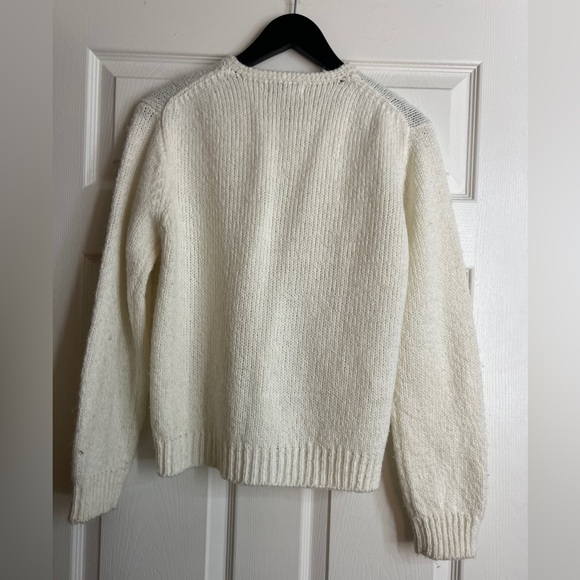 Cream Knit Cardigan with Flower decal buttons - Picture 3 of 6